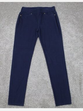 Michael Kors Deep Navy Ponte Leggings with Gold Accent